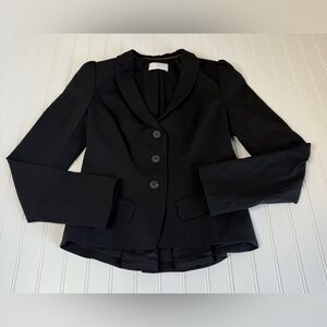 Badgley Mischka Black Wool Suit Jacket Size 4 Blazer Career Women 1891